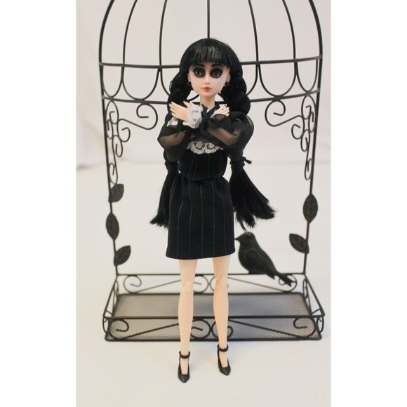 Custom Wednesday Addams Repaint Doll OOAK - Picture 1 of 8